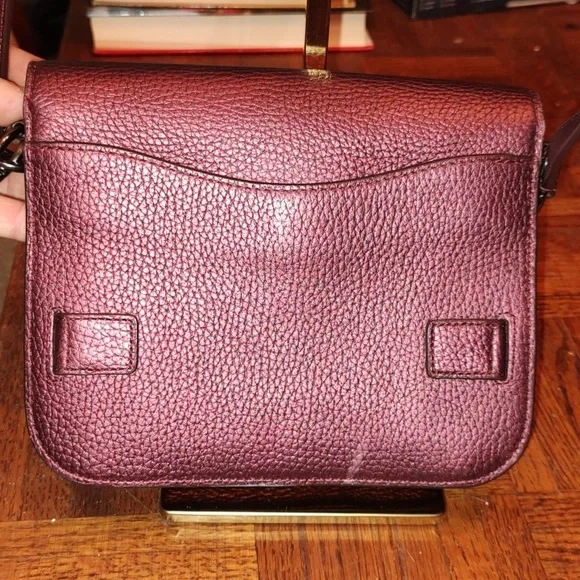 Coach Mini Swagger 2015 35995 Metallic Berry Leather Crossbody $350 Retail EUC - Picture 4 of 16